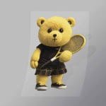DCAB0017 Tennis Teddy Bear Direct To Film Transfer Mock Up