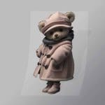 DCAB0035 Pink Lady Teddy Bear Direct To Film Transfer Mock Up