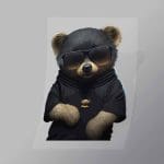 DCAB0045 Gangster Teddy Bear Direct To Film Transfer Mock Up