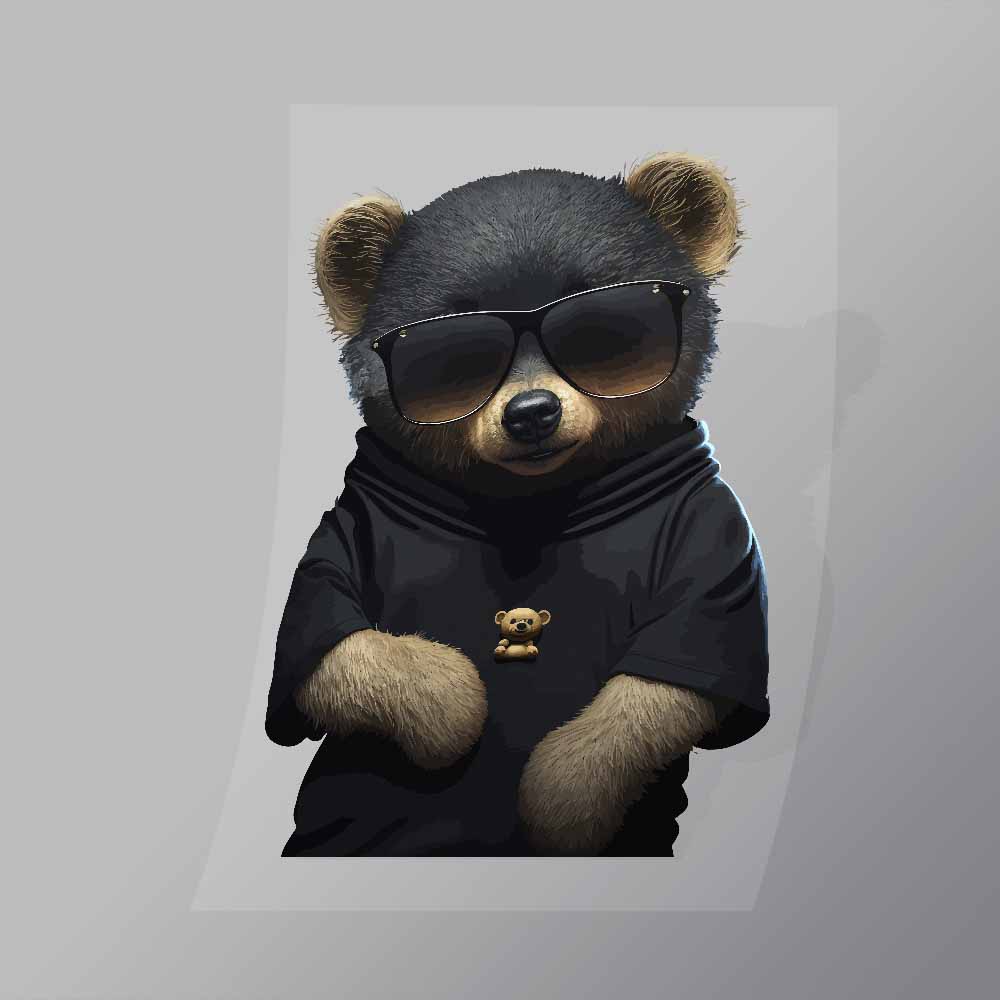 Gangster Teddy Bear DTF Apparel Transfer - DTF Shop