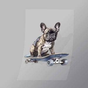 DCAD0010 Skating Pug Direct To Film Transfer Mock Up
