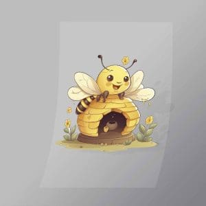 DCAH0012 Bumble Bee Happy House Direct To Film Transfer Mock Up