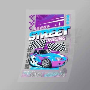 DCCD0022 Steet Racing Drift Team Direct To Film Transfer Mock Up
