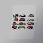 DCCD0108 Vintage Cars Collage Direct To Film Transfer Mock Up