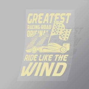 DCCD0128 Greatest Racing Road Original Yellow Direct To Film Transfer Mock Up