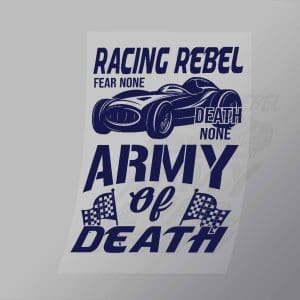 DCCD0146 Racing Rebel Army Of Death Blue Direct To Film Transfer Mock Up
