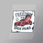 DCCD0180 Freedom Is An Open Road Direct To Film Transfer Mock Up
