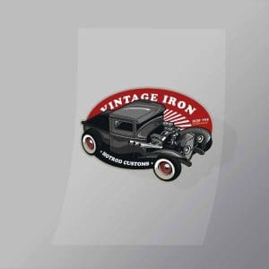 DCCD0194 Vintage Iron Hotrod Customs Direct To Film Transfer Mock Up