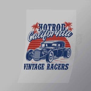 DCCD0208 Hotrod California Vintage Racers Direct To Film Transfer Mock Up