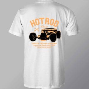 DCCD0226 Hotrod Classic Service Repair Washing Direct To Film Transfer White T Shirt Mock Up