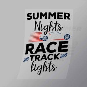 DCCD0269 Summer Nights Race Track Lights Direct To Film Transfer Mock Up
