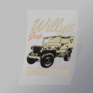 DCCD0290 Willys Jeep Direct To Film Transfer Mock Up