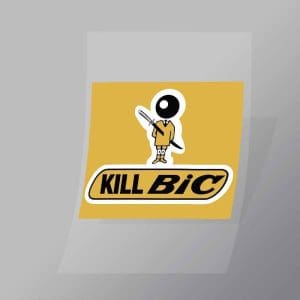 DCCF0043 Kill Bic Brand Spoof Direct To Film Transfer Mock Up