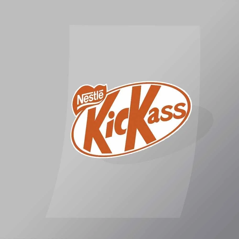 DCCF0061 Kick Ass Brand Spoof Direct To Film Transfer Mock Up