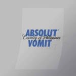 DCCF0095 Absolut Vomit Brand Spoof Direct To Film Transfer Mock Up