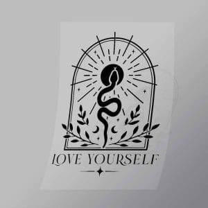 DCGD0031 Love Yourself Direct To Film Transfer Mock Up
