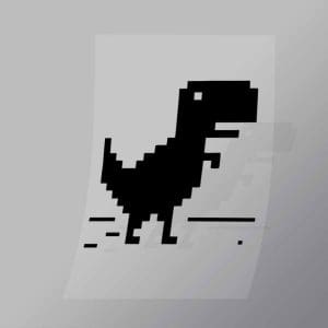 DCGG0010 Google Dinosaur Direct To Film Transfer Mock Up