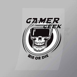 DCGG0022 Gamer Geek Win Or Die Direct To Film Transfer Mock Up