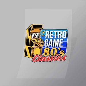 DCGG0031 Retro Game 80s Classics Direct To Film Transfer Mock Up
