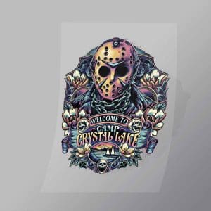 DCHM0017 Welcome To Camp Crystal Lake Direct To Film Transfer Mock Up