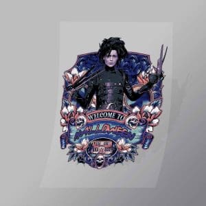 DCHM0020 Welcome To Halloween Scissor Hands Direct To Film Transfer Mock Up