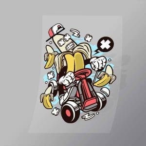 DCLC0043 Banana Gokart Rider Direct To Film Transfer Mock Up