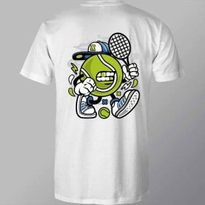 DCLC0378 Let's Play Tennis Direct To Film Transfer White T Shirt Mock Up