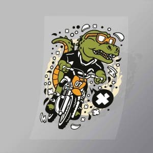 DCLC0673 Trex Motocross Rider Direct To Film Transfer Mock Up
