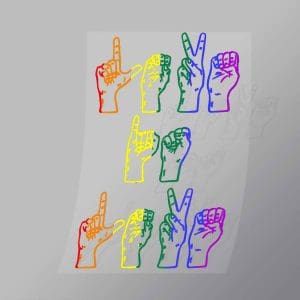 DCLG0048 Love Is Love Sign Language Direct To Film Transfer Mock Up