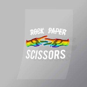 DCLG0068 Rock Paper Scissors Direct To Film Transfer Mock Up