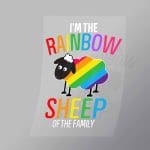 DCLG0156 Im The Rainbow Sheep Direct To Film Transfer Mock Up