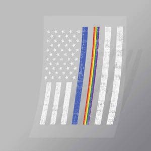 DCLG0187 Pride In America Flag Direct To Film Transfer Mock Up
