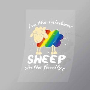 DCLG0195 I Am The Rainbow Sheep Of The Family Direct To Film Transfer Mock Up