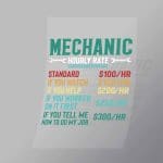 DCMC0127 Mechanic Hourly Rate Direct To Film Transfer Mock Up