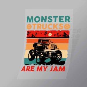 DCMT0024 Monster Truck Are My Jam Direct To Film Transfer Mock Up