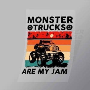 DCMT0026 Monster Truck Are My Jam Direct To Film Transfer Mock Up