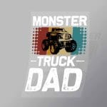 DCMT0028 Monster Truck Dad Direct To Film Transfer Mock Up