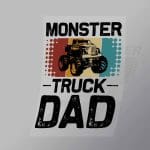 DCMT0029 Monster Truck Dad Direct To Film Transfer Mock Up
