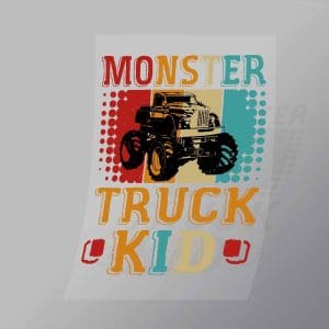 DCMT0030 Monster Truck Kid Direct To Film Transfer Mock Up