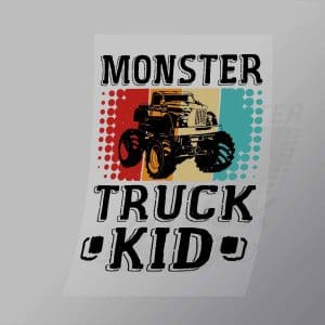 DCMT0032 Monster Truck Kid Direct To Film Transfer Mock Up