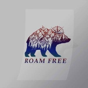 DCOC0045 Roam Free Bear Direct To Film Transfer Mock Up