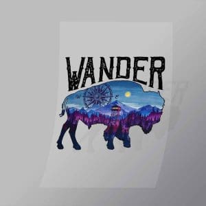 DCOC0079 Wander Bison Direct To Film Transfer Mock Up