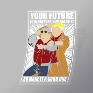 DCPC0021 Back To The Future Jong Un Trump Direct To Film Transfer Mock Up