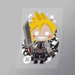 DCPC0058 Cloud Final Fantasy Direct To Film Transfer Mock Up