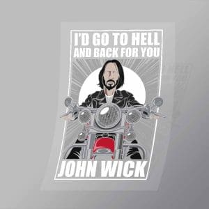 DCPC0159 John Wick Biker Direct To Film Transfer Mock Up