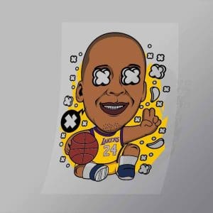 DCPC0177 Kobe Bryant Direct To Film Transfer Mock Up