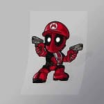 DCPC0197 Mario Deadpool Direct To Film Transfer Mock Up