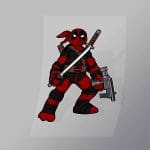 DCPC0235 Ninja deadpool Direct To Film Transfer Mock Up