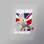 DCPC0246 Paul Mccartney Scar Face Direct To Film Transfer Mock Up