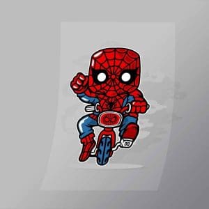 DCPC0318 Spidey Minibike Direct To Film Transfer Mock Up